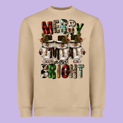 Merry And Bright Heavyweight Sweatshirt Designed By Cowgirlartshop