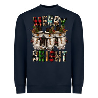 Navy merry and bright Heavyweight Sweatshirt - CowGirlArtShop