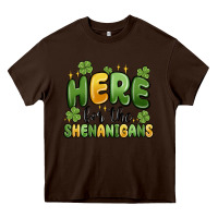 Chocolate Brown here for the shenanigans Heavy Core Tee - MaliasSmallBusiness