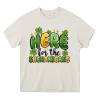 Here For The Shenanigans Heavy Core Tee | Teevron