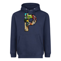 Navy farm life alphabet lowercase letters p Heavyweight Hoodie - BundleAndBundleShop