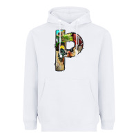 White farm life alphabet lowercase letters p Heavyweight Hoodie - BundleAndBundleShop
