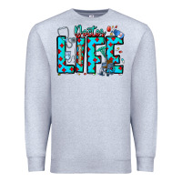 Heather Grey Doctor Life Premium Sweatshirt - CowhideDigitalArt