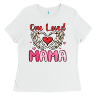 White one loved mama Ladies Tee - MaliasSmallBusiness