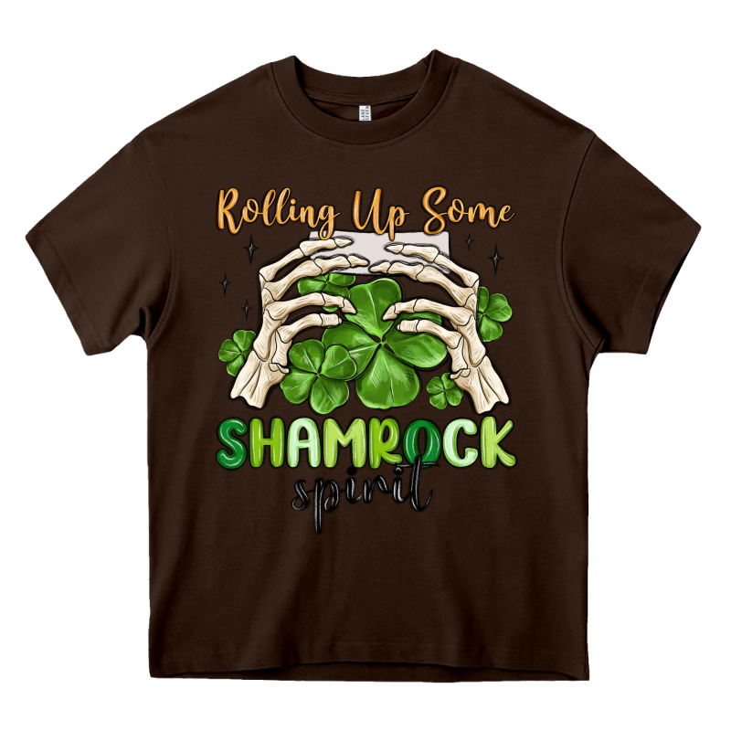 Rolling Up Some Shamrock Spirit Heavy Core Tee by MaliasSmallBusiness | Teevron