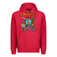 Cardinal Campfires And Coffee Camping Coffee Premium Hoodie - FaDigitalArtStudio