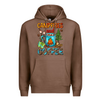 Chestnut Campfires And Coffee Camping Coffee Premium Hoodie - FaDigitalArtStudio