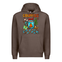Coffee Campfires And Coffee Camping Coffee Premium Hoodie - FaDigitalArtStudio