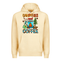 Pina Colada Campfires And Coffee Camping Coffee Premium Hoodie - FaDigitalArtStudio