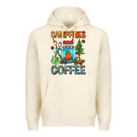 Tofu Campfires And Coffee Camping Coffee Premium Hoodie - FaDigitalArtStudio
