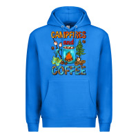 True Royal Campfires And Coffee Camping Coffee Premium Hoodie - FaDigitalArtStudio