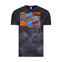 Cloud Black California Golden Trout Garibaldi Fish Background Vintage Tee - Bettercallsaul