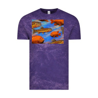 Cloud Purple California Golden Trout Garibaldi Fish Background Vintage Tee - Bettercallsaul