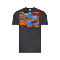 Vintage Black California Golden Trout Garibaldi Fish Background Vintage Tee - Bettercallsaul