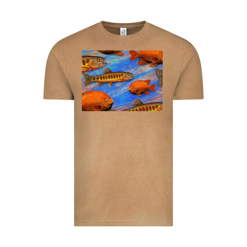 California Golden Trout Garibaldi Fish Background Vintage Tee by Bettercallsaul | Teevron