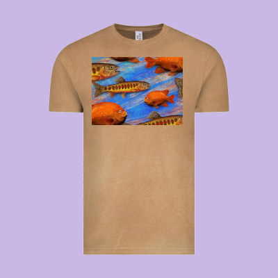 California Golden Trout Garibaldi Fish Background Vintage Tee Designed By Bettercallsaul