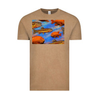 Vintage Coffee California Golden Trout Garibaldi Fish Background Vintage Tee - Bettercallsaul