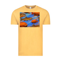 Vintage Mustard California Golden Trout Garibaldi Fish Background Vintage Tee - Bettercallsaul