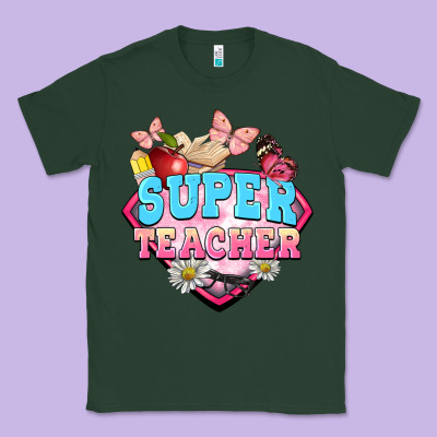 Super Teacher Classic Tee Designed By Barkaloodesign