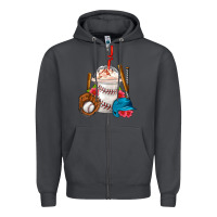 Smoke Baseball Frappe Coffee Zipper Hoodie - FaDigitalArtStudio