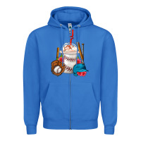True Royal Baseball Frappe Coffee Zipper Hoodie - FaDigitalArtStudio