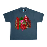 Midnight Navy Christmas Flamingo Urban Heavy Tee - Bettercallsaul