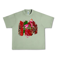 Oil Green Christmas Flamingo Urban Heavy Tee - Bettercallsaul