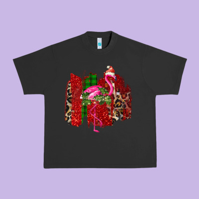 Christmas Flamingo Urban Heavy Tee Designed By Bettercallsaul