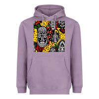 Lavender african masks colorful seamless pattern Heavyweight Hoodie - BundleAndBundleShop