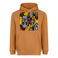 Meerkat african masks colorful seamless pattern Heavyweight Hoodie - BundleAndBundleShop