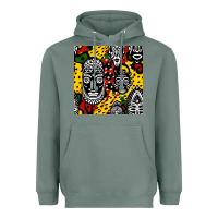Sage african masks colorful seamless pattern Heavyweight Hoodie - BundleAndBundleShop