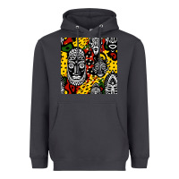 Smoke african masks colorful seamless pattern Heavyweight Hoodie - BundleAndBundleShop
