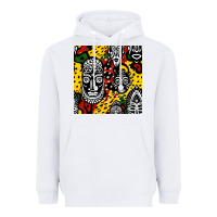 White african masks colorful seamless pattern Heavyweight Hoodie - BundleAndBundleShop