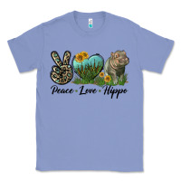 Colony Blue Peace Love Hippo Classic Tee - LillyAllenDesigns