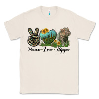Natural Peace Love Hippo Classic Tee - LillyAllenDesigns