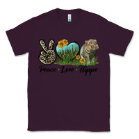 Plum Peace Love Hippo Classic Tee - LillyAllenDesigns