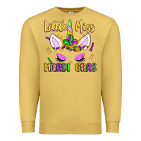 Antique Gold little miss mardi gras Premium Sweatshirt - LillyAllenDesigns