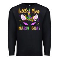Black little miss mardi gras Premium Sweatshirt - LillyAllenDesigns