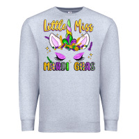 Heather Grey little miss mardi gras Premium Sweatshirt - LillyAllenDesigns