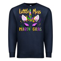 Navy little miss mardi gras Premium Sweatshirt - LillyAllenDesigns