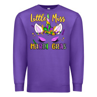 Purple little miss mardi gras Premium Sweatshirt - LillyAllenDesigns