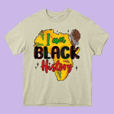 I Am Black History Heavy Core Tee Designed By Maliassmallbusiness
