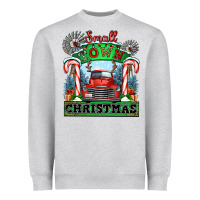 Heather Grey small town christmas Heavyweight Sweatshirt - CowGirlArtShop