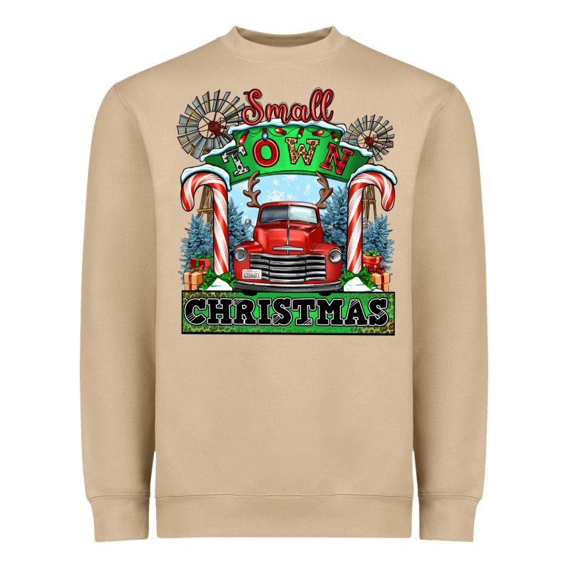 Small Town Christmas Heavyweight Sweatshirt by CowGirlArtShop | Teevron
