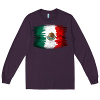 Plum Mexican flag Long Sleeve Tee - NancyCooperArtShop