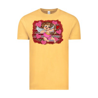 Vintage Mustard valentine's day cupid heart Vintage Tee - RanaPortraitStore