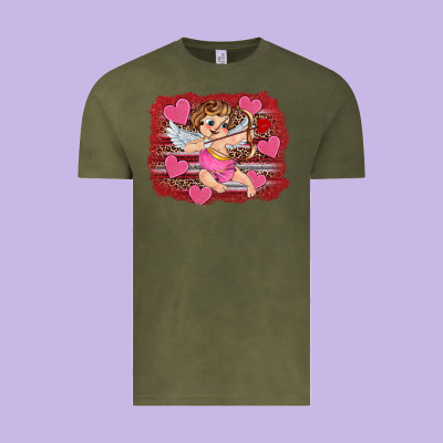 Valentine's Day Cupid Heart Vintage Tee Designed By Ranaportraitstore