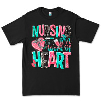 Black nursing is a work of heart Premium Tee - NancyCooperArtShop