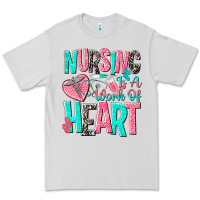 Dove Grey nursing is a work of heart Premium Tee - NancyCooperArtShop