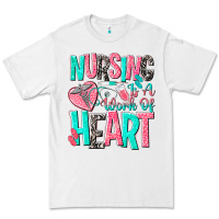 White nursing is a work of heart Premium Tee - NancyCooperArtShop